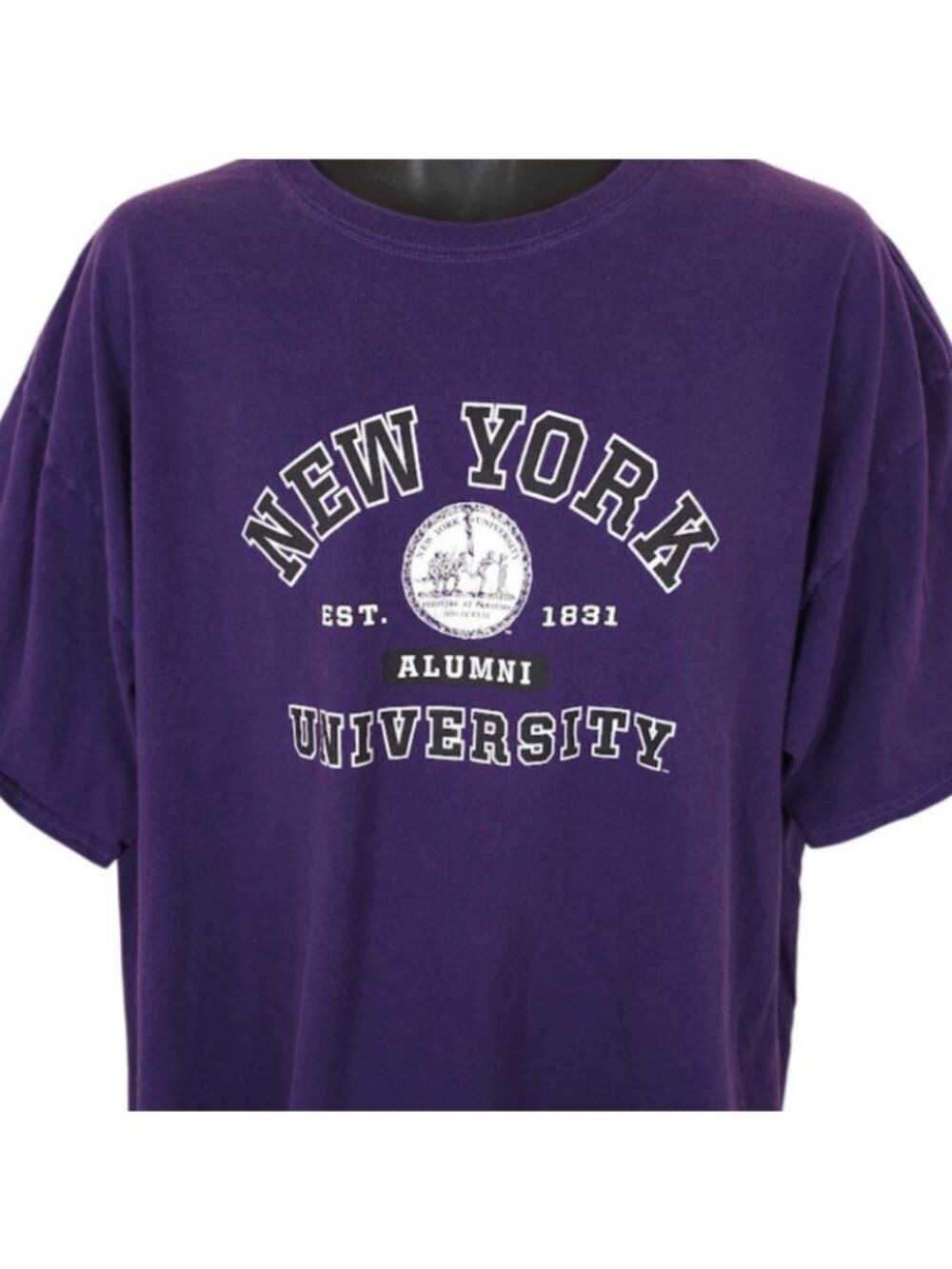 NYU Violets T Shirt Mens Size 2XL Purple New York University Champion Brand NCAA - Picture 1 of 7